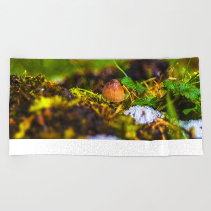 Small Mushroom Beach Towel