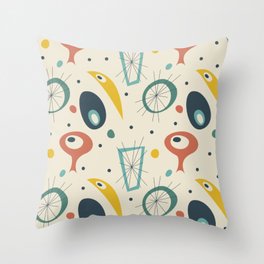 Mid Century Modern Abstract Shapes 11 Throw Pillow