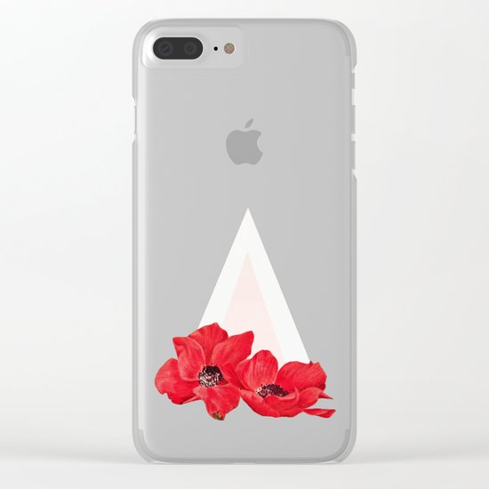 Floral Triangle Clear iPhone Case