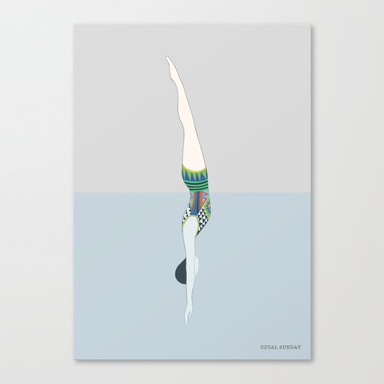 Diving Canvas Print