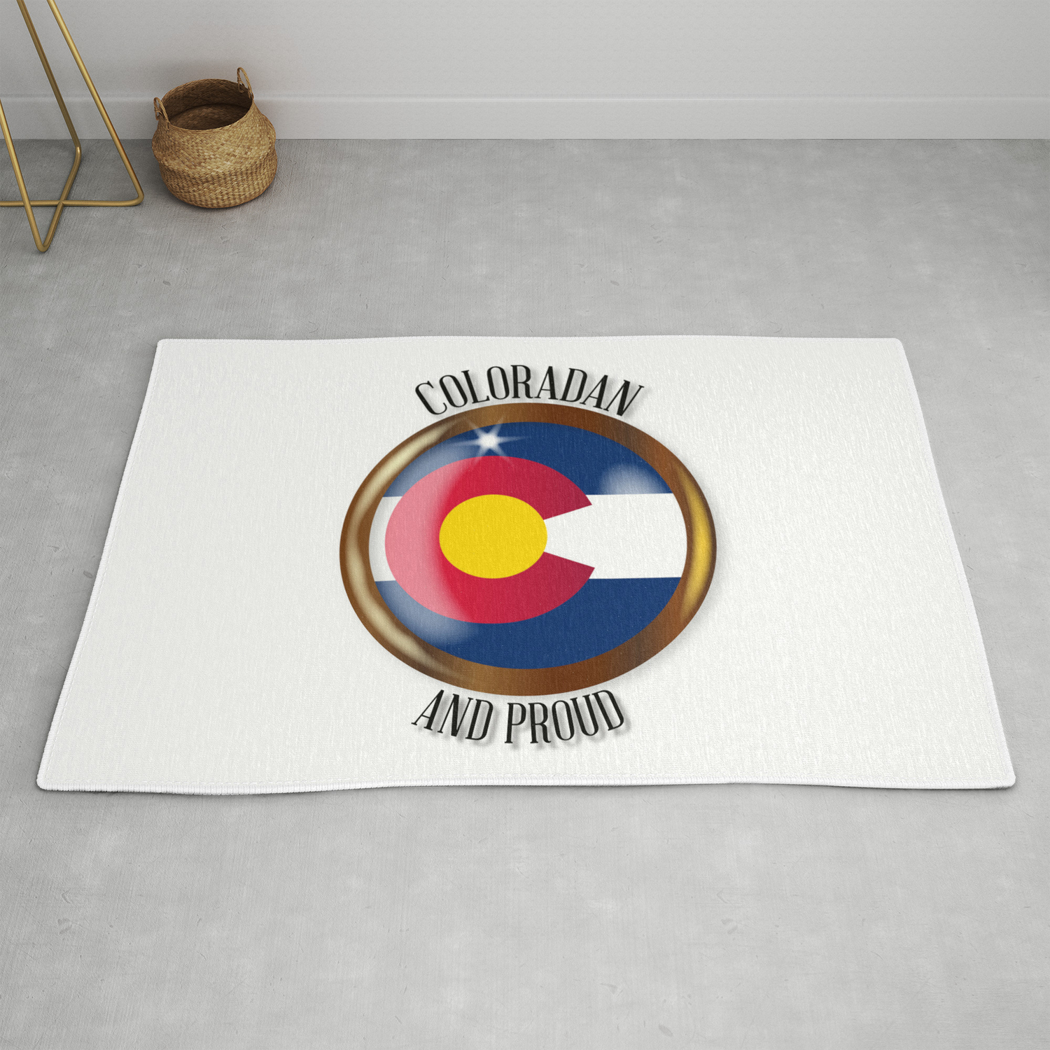 Colorado Proud Flag Button Rug By Homestead Society6