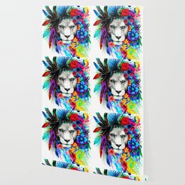 Lion Painting Wallpaper Society6