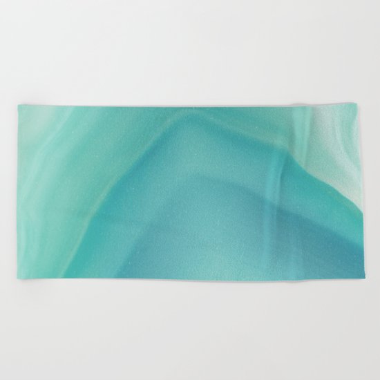 Geode Crystal Turquoise Beach Towel
