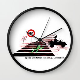 Road safety IQ speed limitation Wall Clock