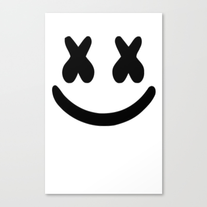 Marshmello Face Black Canvas Print By Bugugan999 Society6