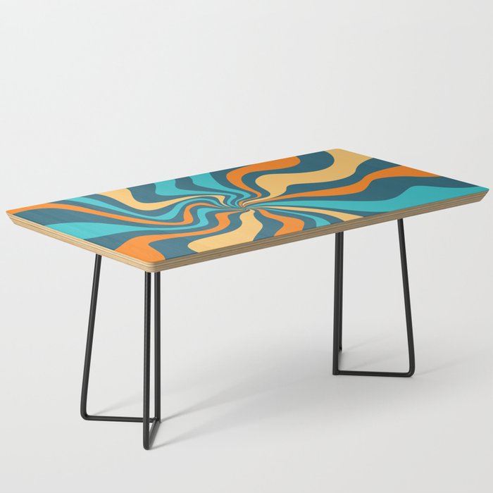 Colorful Retro Waves Coffee Table