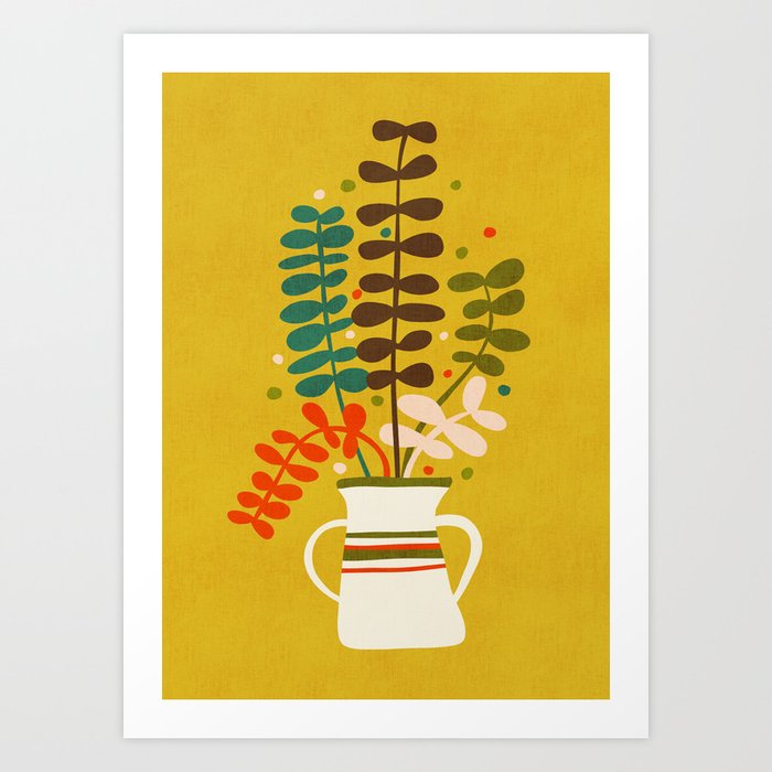 Potted Leaves Art Print