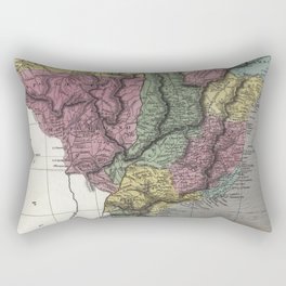 Map of Brazil - 1822 pictorial map from 1886 Rectangular Pillow