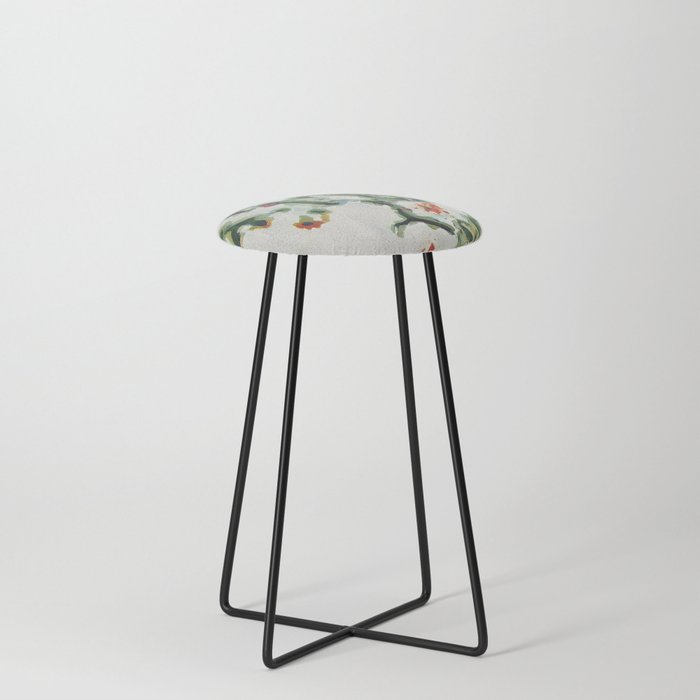 Algae and flowers  Counter Stool