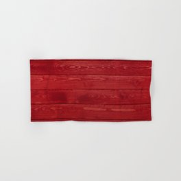 Red wooden background Hand & Bath Towel