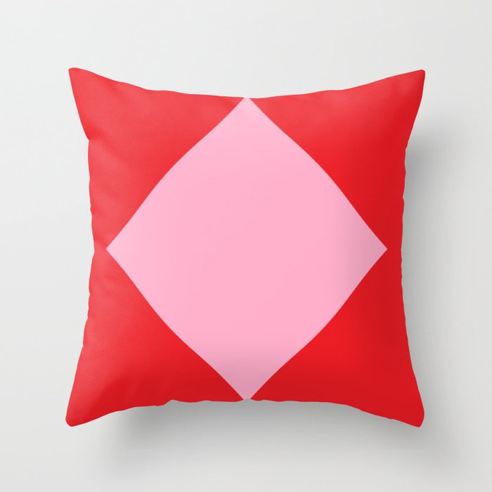 Neon Fluorescent Red Love With Contemporary  Birthstone Throw Pillow