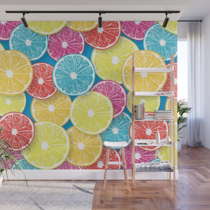Citrus fruit slices pop art Wall Mural by katerinamitkova ...