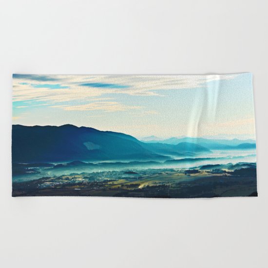Blue Vista Beach Towel