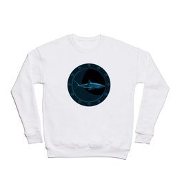 Engraved Shark Crewneck Sweatshirt