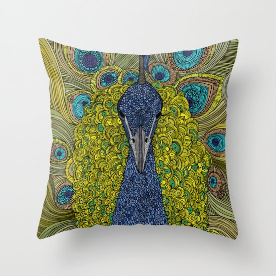 Mr. Pavo Real Throw Pillow