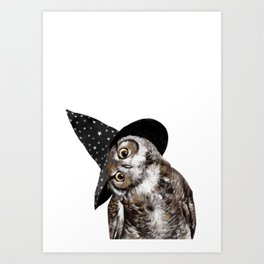 Happy Halloween Owl Art Print
