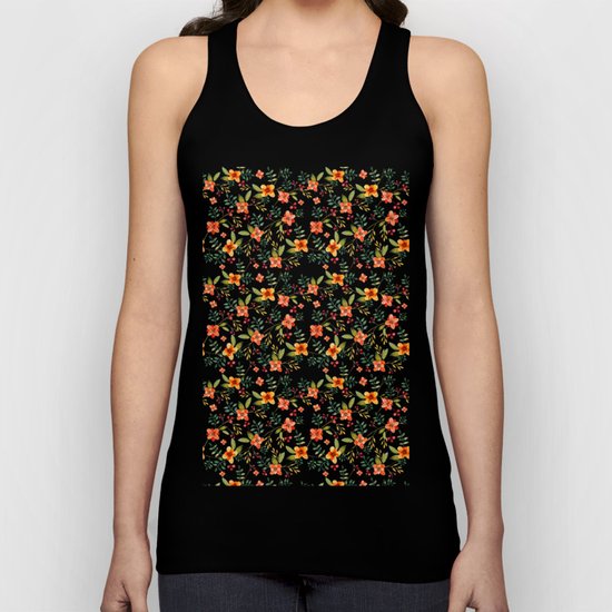 Flower Watercolor Pattern Unisex Tank Top