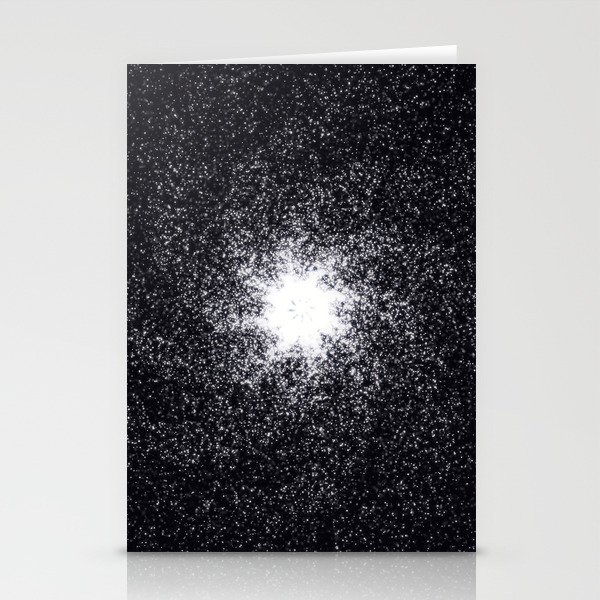Galaxy with white star dust on black background Stationery Cards