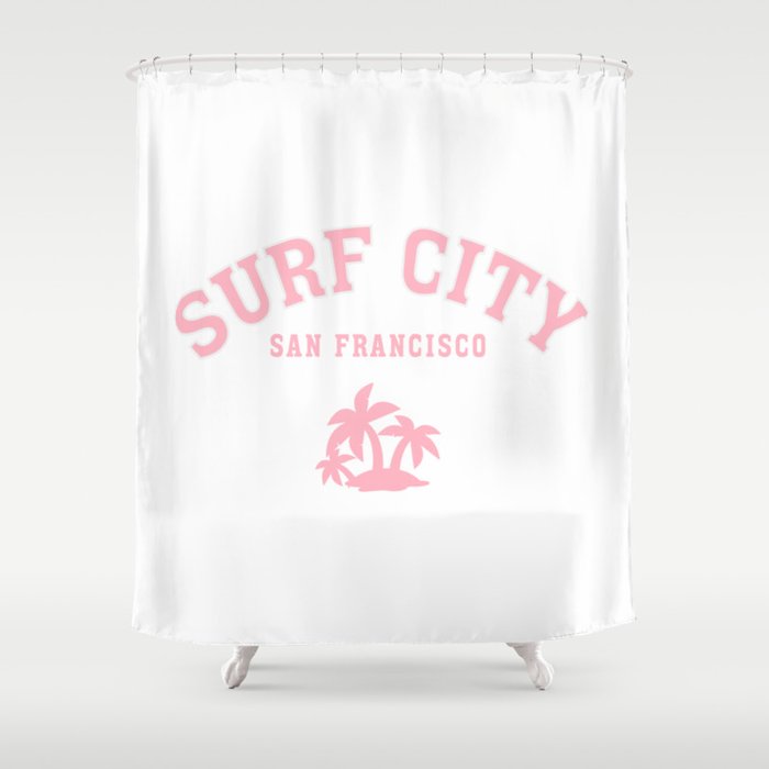 Surf city San Fransisco Shower Curtain