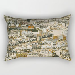 A Mosaic of Apartments in Paris, France. Rectangular Pillow