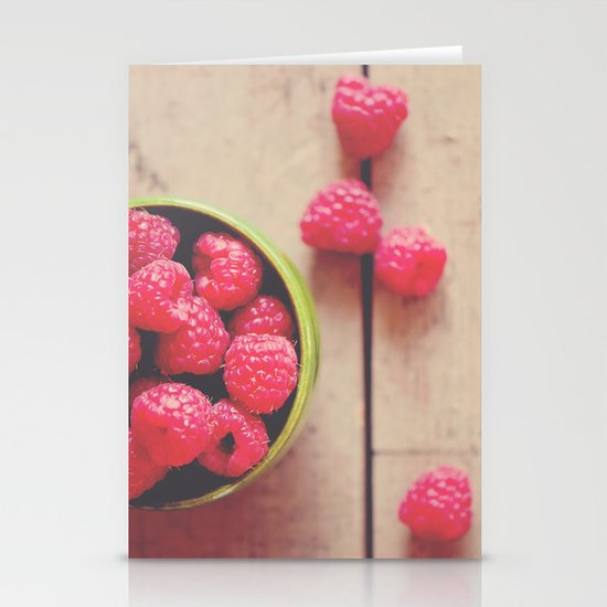 there is something in the red of a raspberry ... Stationery Cards