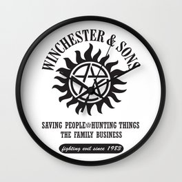 SUPERNATURAL WINCHESTER AND SONS Wall Clock | Movies & TV, Pop Art, Sci-Fi, Typography 