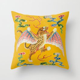 Chinese Flying Tiger Design Throw Pillow