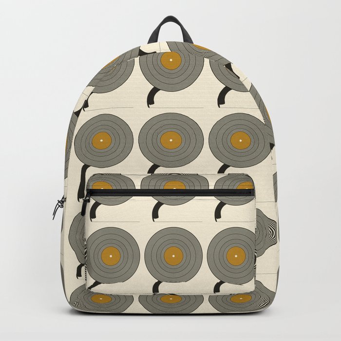 Abstraction_VINYL_MUSIC_PLATE_GRAPHIC_VISUAL_POP_ART_0107P Backpack