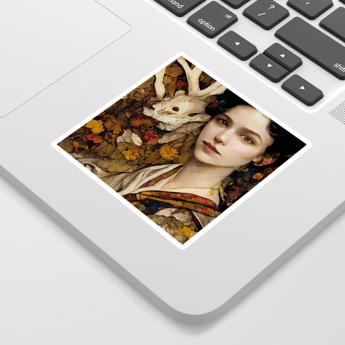 The autumn lady Sticker