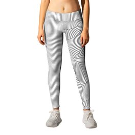 Two Lines Leggings | Graphicdesign, Pattern, Lines, Digital, Other, Rightbrain, Leftbrain, Mind, Black and White, Vector 