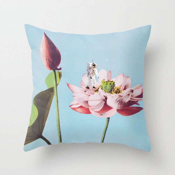 Houston, We Have A Flower! Throw Pillow