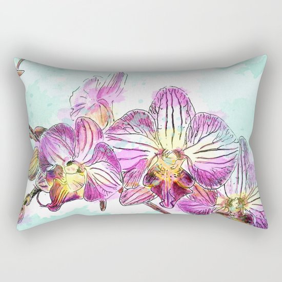 Orchids 02 Rectangular Pillow