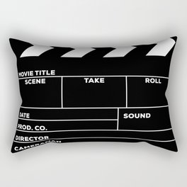 Movies Director Filmmaker Movie Slate Film Slate Clapperboard Black White Rectangular Pillow