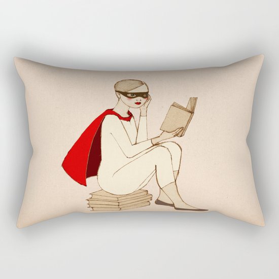Superhero reader Rectangular Pillow