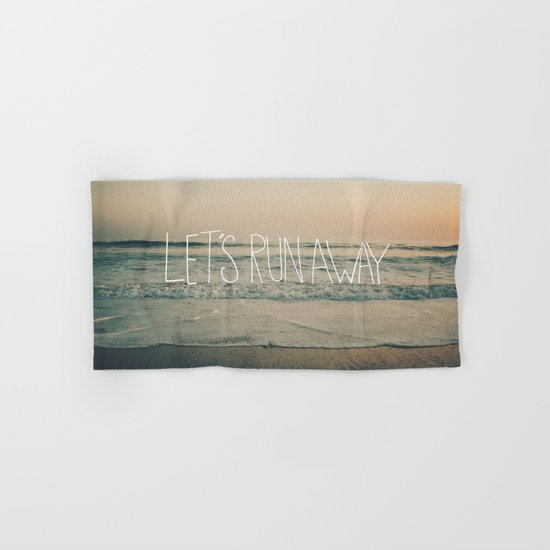 Let's Run Away by Laura Ruth and Leah Flores Hand & Bath Towel