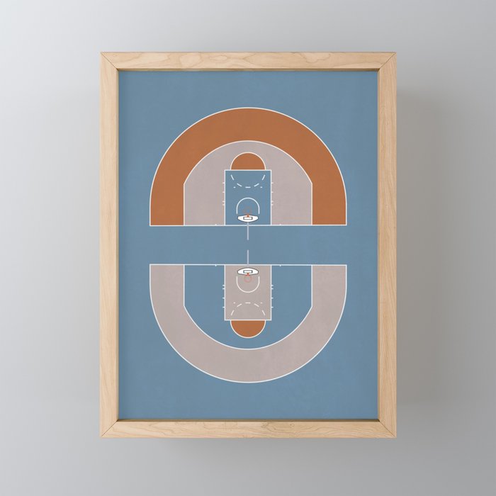 Basketball Court Collection #3 Framed Mini Art Print