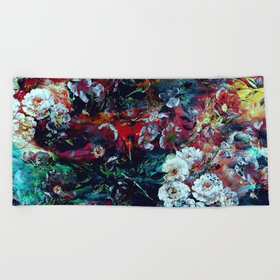 RPE SEAMLESS FLORAL VII Beach Towel