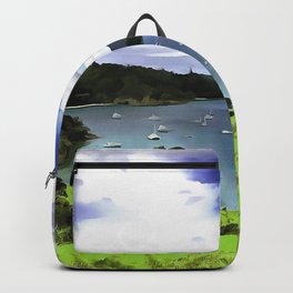 Moturoa Island Backpack | Urupukapuka, Whale, Bayofislands, Realism, Digital, Cove, Other, Northland, Okahu, Moturoa 