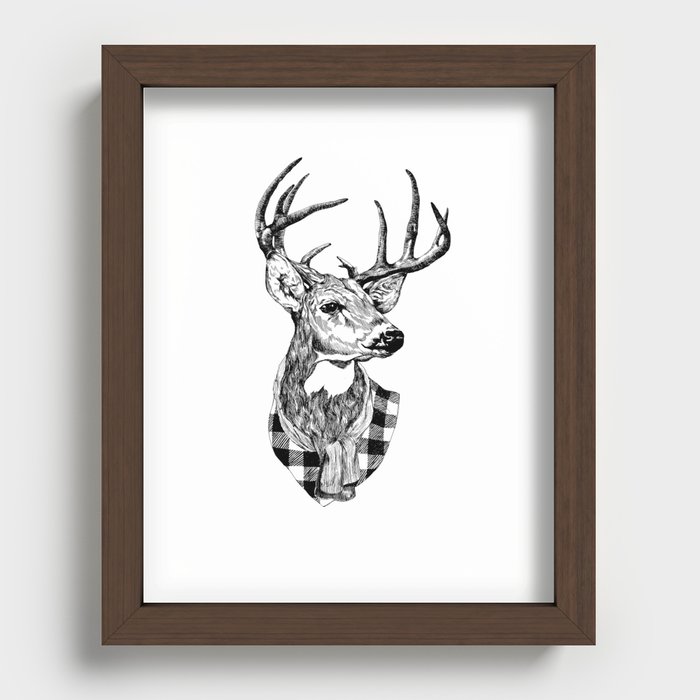 Mr Deer Recessed Framed Print