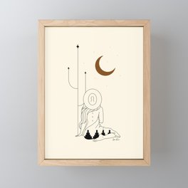 Talking to the Moon - Rustic Framed Mini Art Print