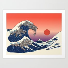 The Great Wave of Sloth Art Print