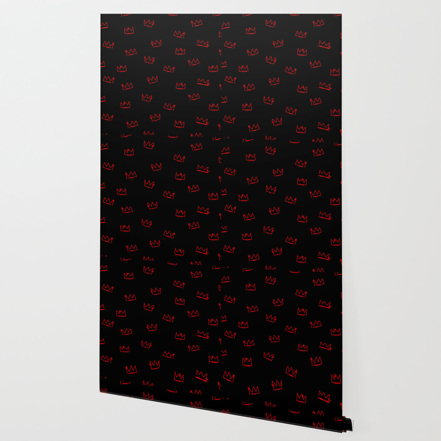 Crowns Red On Black Wallpaper By Shawnmillerdsgn Society6