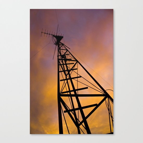 The Old Radio Tower at Sunset Canvas Print