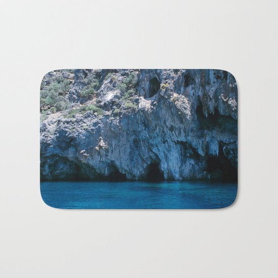 NATURE'S WONDER #4 - BLUE GROTTO #art #society6 Bath Mat