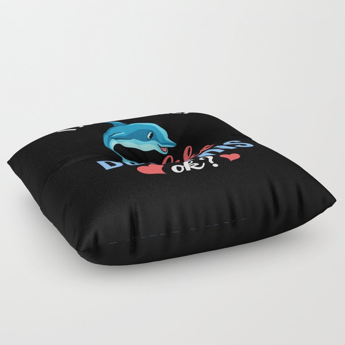 Dolphin Trainer Animal Lover Funny Cute Floor Pillow
