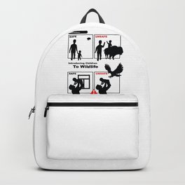 Introducing Children to Wildlife Safe Unsafe Backpack | Graphicdesign, Safety, Doand, Donot, Child, Joke, Nature, Hawk, Unsafe, Funny 