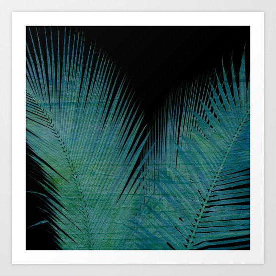Night Palm Art Print