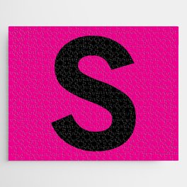 Letter S (Black & Magenta) Jigsaw Puzzle