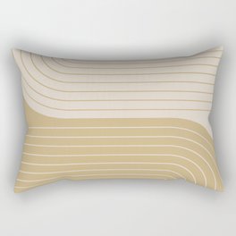 Two Tone Line Curvature LX Rectangular Pillow