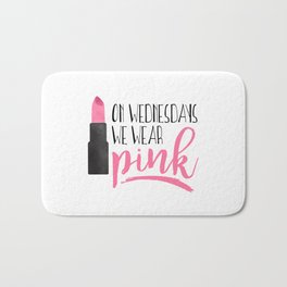 On Wednesdays We Wear Pink Bath Mat | Make Upartist, Funny, Wearpink, Cady, Reginageorge, Pink, Make Upquote, Makeup, Meangirls, Gretchen 